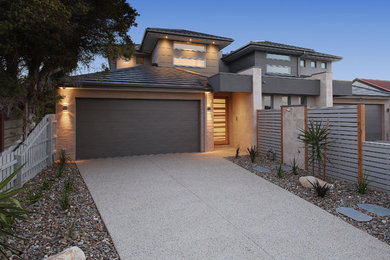 This is an example of a contemporary exterior in Melbourne.