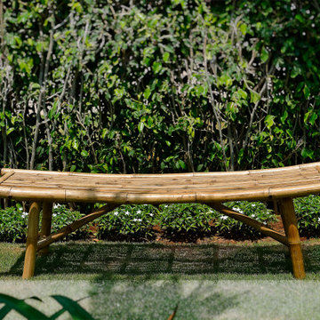 Zen Bamboo Garden Bench