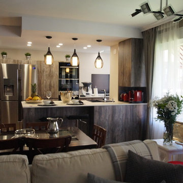 Cocina INKO concepto abierto con texturas de inspiración natural