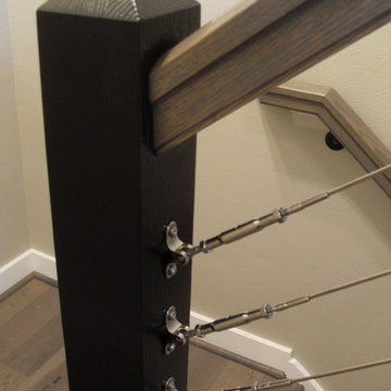 Toggle buckle Cable and wood newels