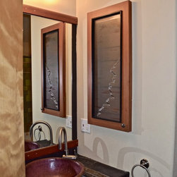 " Coastline" - Custom medicine cabinet glass panel - Medicine Cabinets