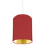 Red Lampshade With a Gold Mirrored Lining, 15x20 cm