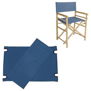 Set of 2 Canvas For Bamboo Director Chair, Navy