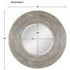 Uttermost 08173 Vortex 47" Diameter Circular Beveled Plywood - White Washed