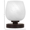 Luna 1-Light Table Lamp, Dark Granite/White Marble