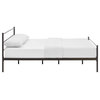 Modway Alina Powder Coated Sturdy Steel Queen Platform Bed Frame in Brown