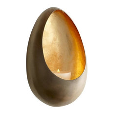 Feronia Wall Candleholder - Antique Brass and Gold Leaf