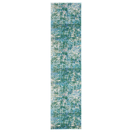 Safavieh Madison Collection MAD471 Rug, Green/Turquoise, 2'2"x6'