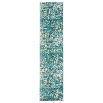 Safavieh Madison Collection MAD471Y Rug, Green/Turquoise, 2'2" X 6'