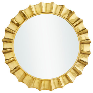 Modern Gold Aluminum Metal Wall Mirror 560467