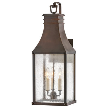 Hinkley Beacon Hill Outdoor Large Wall Mount Lantern 17465BLC, Blackened Copper
