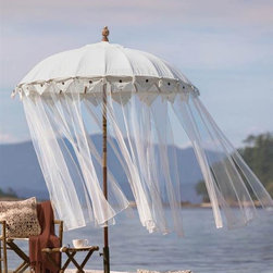 White Garden Parasol - Outdoor Umbrellas
