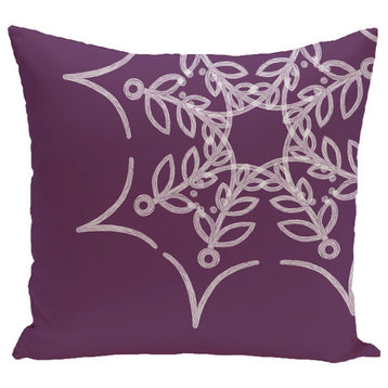 Web Art Holiday Print Pillow, Purple, 20"x20"