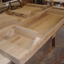 Pickled White Oak Pier Table / Altar Table - Console Tables