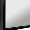 Modern Hanging Framed Wall Mounted Metal Mirror, Black Glossed Aluminum, 30x40