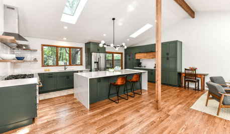 Kitchen of the Week: Bigger With an Open Plan and Green Cabinets