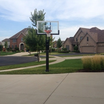 Frank M's Pro Dunk Gold Basketball System on a 45x25 in Naperville, IL