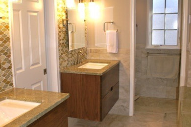 Inspiration for a contemporary bathroom remodel in Minneapolis