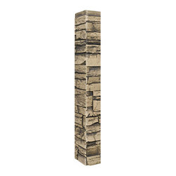 140-CT2-ALPINE DEEP STACKED STONE OUTSIDE CORNER - 48"H X 3 &frac12;" W X 1 &frac12;"D - Wall Panels