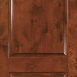 Prehung House Interior Single Door 96 Knotty Alder 2 Panel Solid - Front Doors