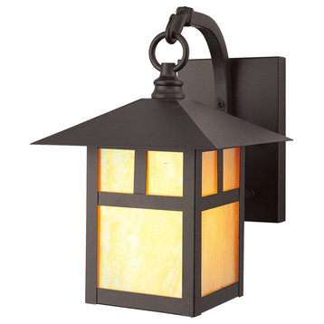 1-Light Bronze Outdoor Wall Lantern