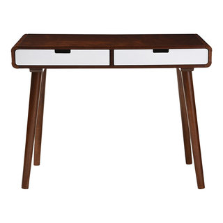 Baton Rouge Engineered Wood Sit-to-Stand L-Desk in Champagne Oak Finish