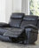 Hudson Power Reclining Top Grain Leather Loveseat, Blue