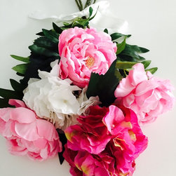 Peony and hydrangea bouquet - Artificial Flowers, Plants & Trees