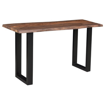 Coast To Coast Imports Brownstone II Wood Top Nut Brown Console Table