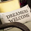Welcome Home Double Sided Linen Message Pillow Sign Quote