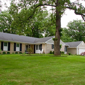 Libertyville, IL Cape Cod House Taupe Exterior Remodel