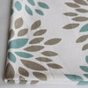 Dahlia Organic Pillow Cover, Light Teal/Khaki/Natural, 18x18