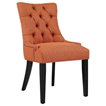 Regent Upholstered Fabric Dining Chair, Orange