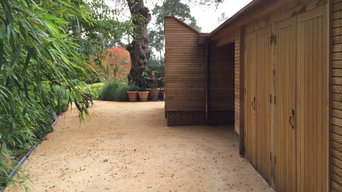Oak clad garden sheds