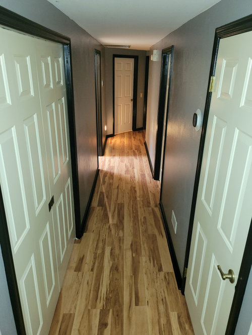 Gray walls black trim