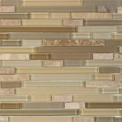 Bestview Glass Mosaic Strip Brown Staccato 201592 - Tile