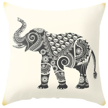 Elephant Mandala Pillow Cover
