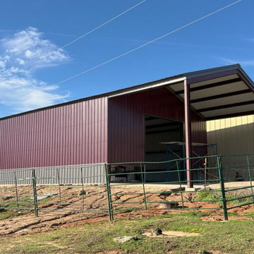 30x40 Steel Shop with 12' Overhang