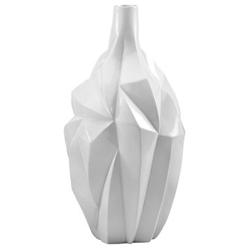 Glacier Vase, Gloss White Glaze