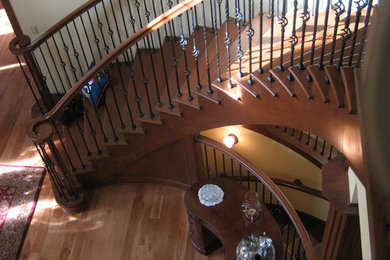 Example of a classic staircase design in Cleveland
