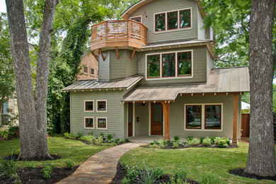 Inspiration for a transitional exterior home remodel in Austin