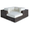 Outdoor Patio Wicker Furniture Sofa Sectional, 4-Piece Set