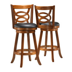 Swivel Extra-Tall Bar Stools | Houzz - Monarch Specialties - Monarch Specialties Swivel Counter Stools, Set of 2,  Oak, 39