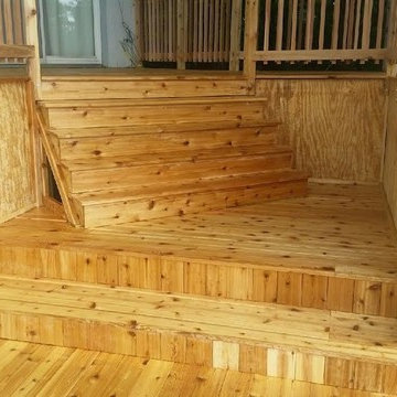 3 level cedar deck