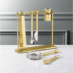 top shelf bar tool set with stand | CB2 - Home Decor