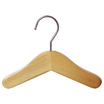 Small Wooden Top Hanger, Box of 6