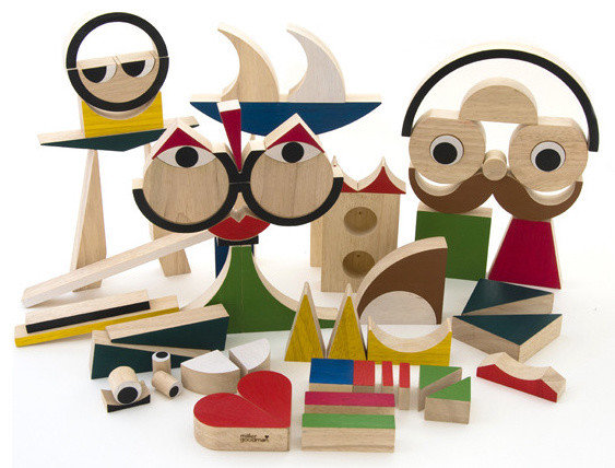 PlayShapes 74 Wooden Blocks