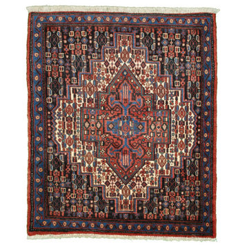 Persian Rug Senneh 3'2"x2'7" Hand Knotted