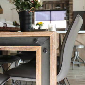 Rustic dining table detail