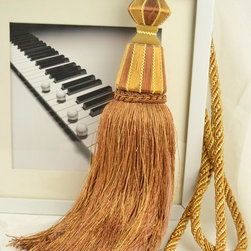9 Colors QYM32 Polyester Curtain Tassel Tie Backs in Orange Color - Window Treatment Accessories